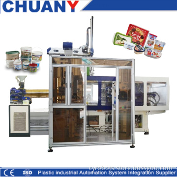 Top IML Robot for Mould Label System in 5L Oil Buckets and Chemical Drums